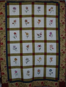 Jacobean Embroidered Quilt by Coleen Goy